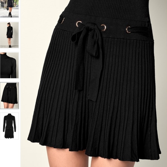 VENUS Pleated Sweater Dress NWOT Dark Teal - Picture 5 of 7